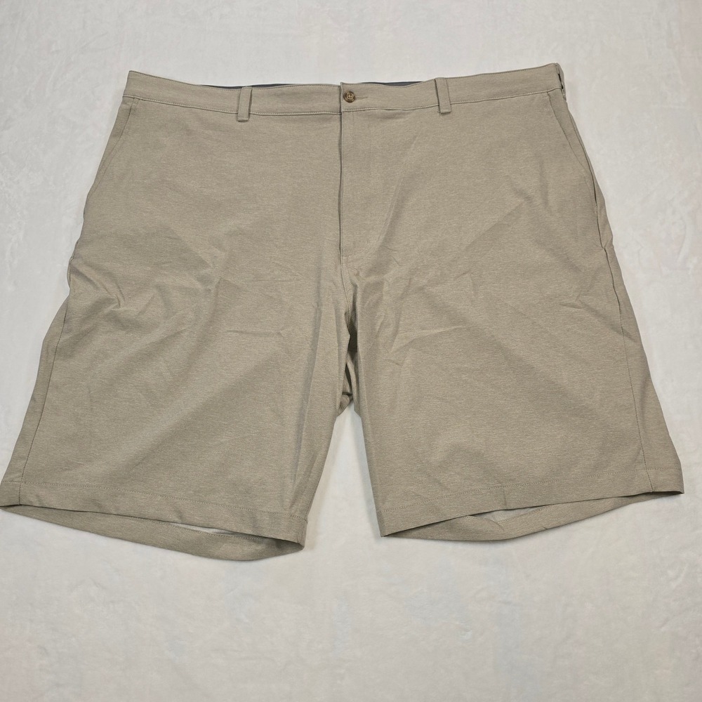 Ben Hogan Performance Golf Shorts Mens 46 Khaki Heather Stretch UPF50 Moisture